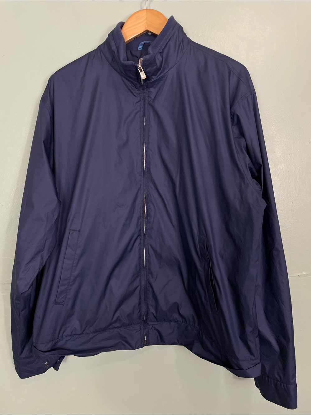 Peter Millar Wind Breaker Jacket Full Zip Navy‎ Blue Men XL Lightweight